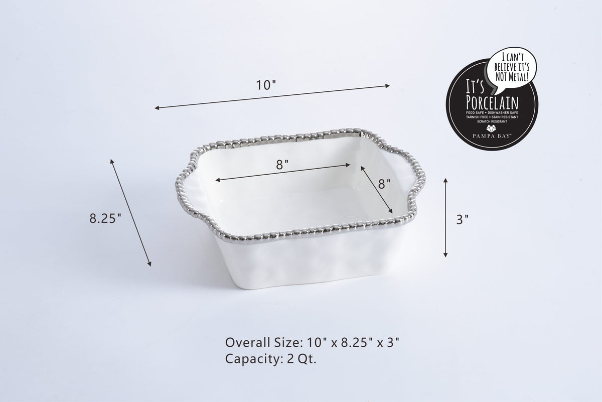 Pampa Bay 8"x8" Square Baking Dish Silver