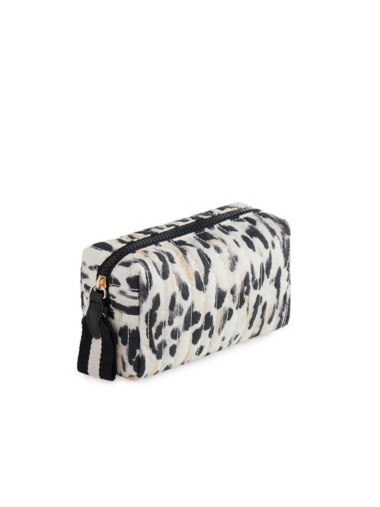 Shiraleah Ezra Small Boxy Cosmetic Pouch Leopard