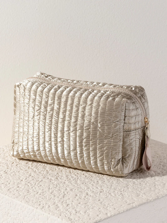 Shiraleah Logan Large Boxy Cosmetic Pouch Gold