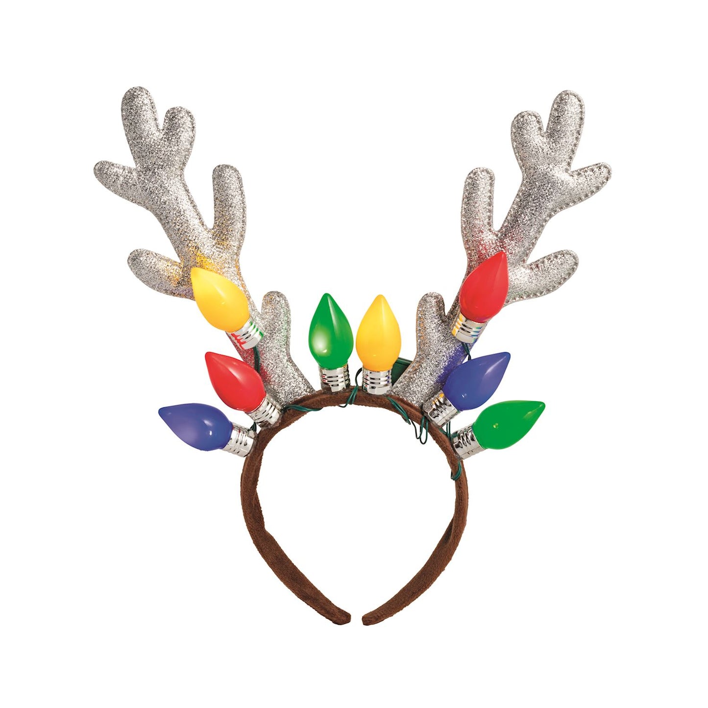 Light Up Reindeer Headband Silver