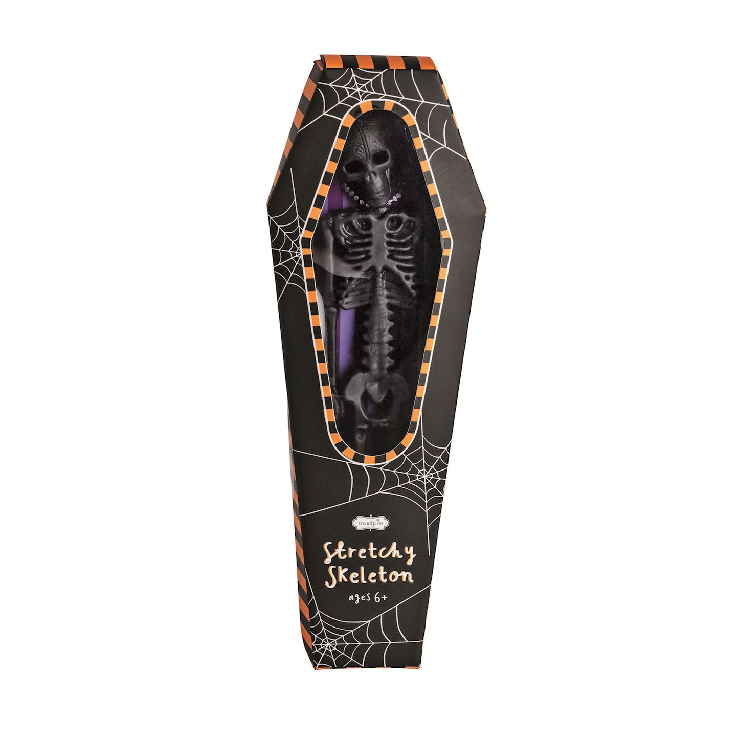 Mudpie Stretchy Coffin Skeleton Black