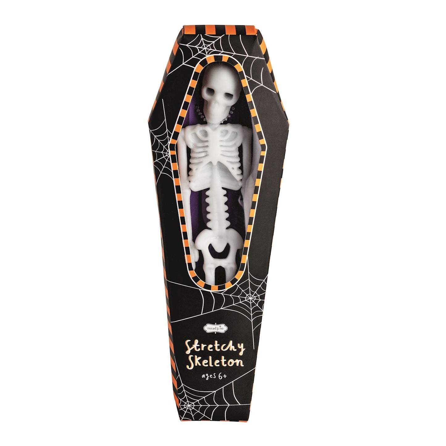 Mudpie Stretchy Coffin Skeleton White