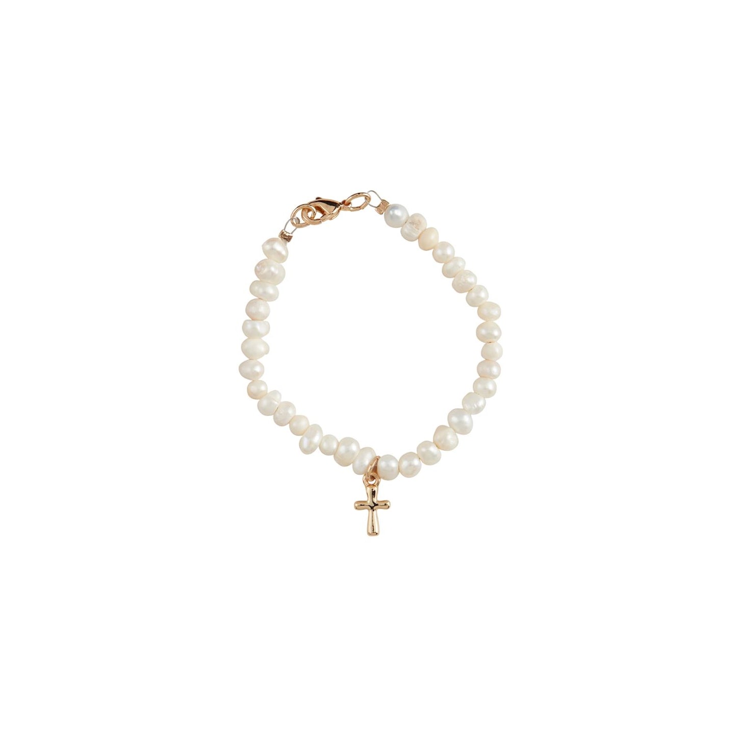 Mudpie Gold Boxed Cross Bracelet