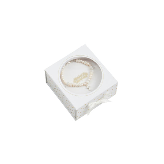 Mudpie Silver Boxed Cross Bracelet