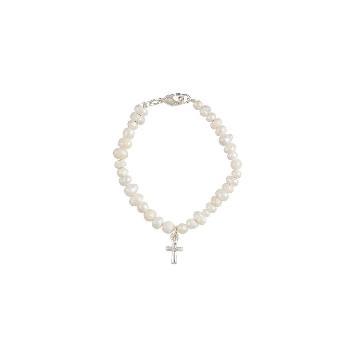 Mudpie Silver Boxed Cross Bracelet