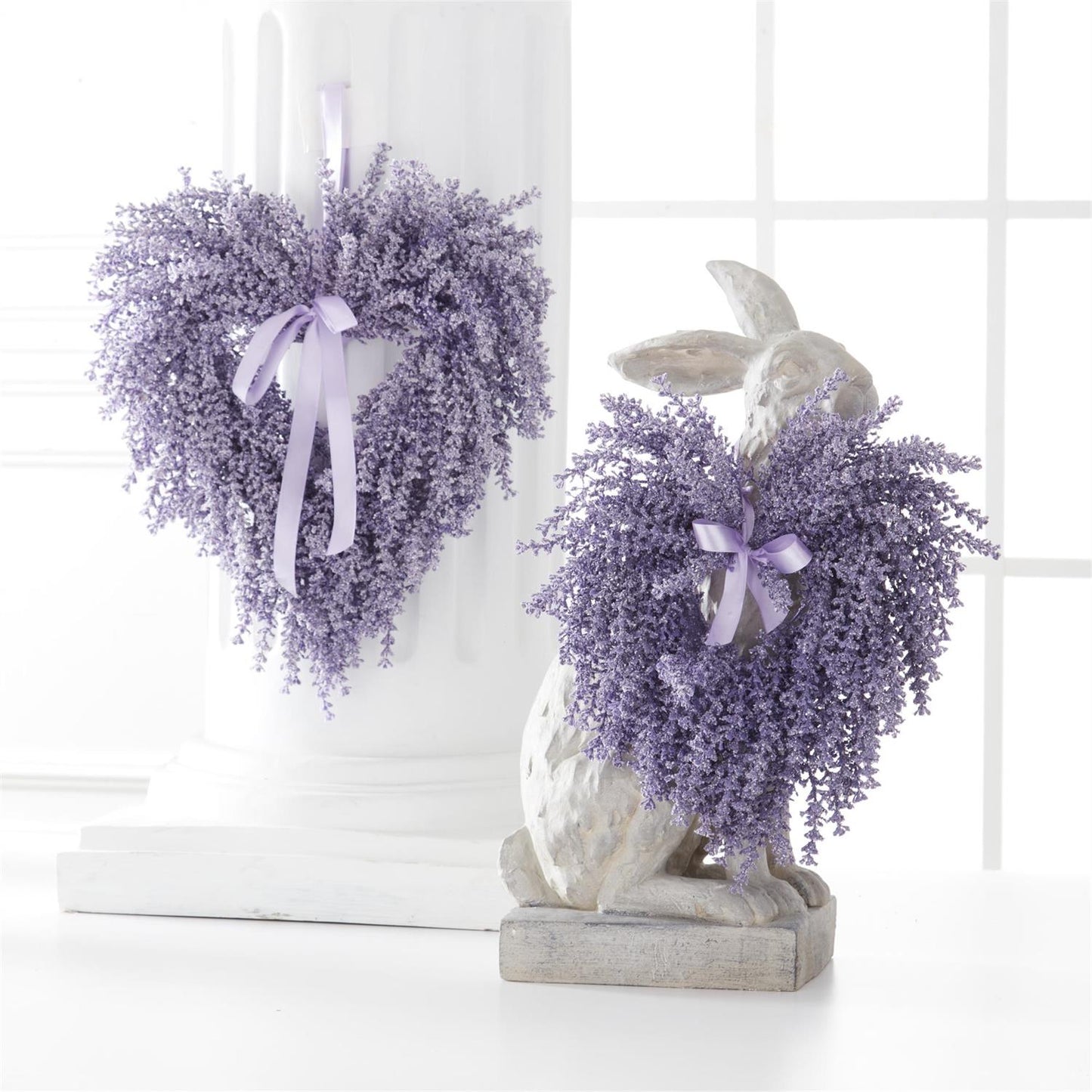 Lavender Heart Wreath 11"