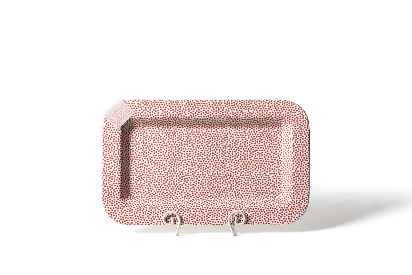 Happy Everything! Red Small Dot Mini Entertaining Rectangular Platter