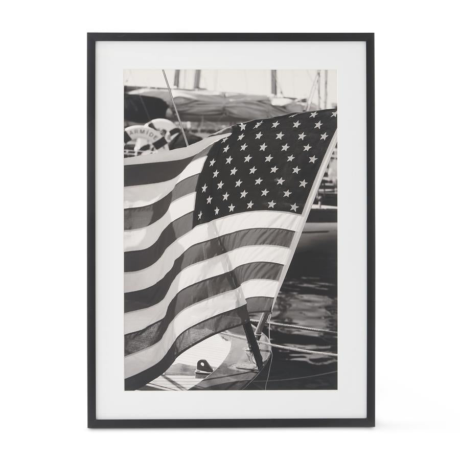Black & White Rectangle Sailing American Print