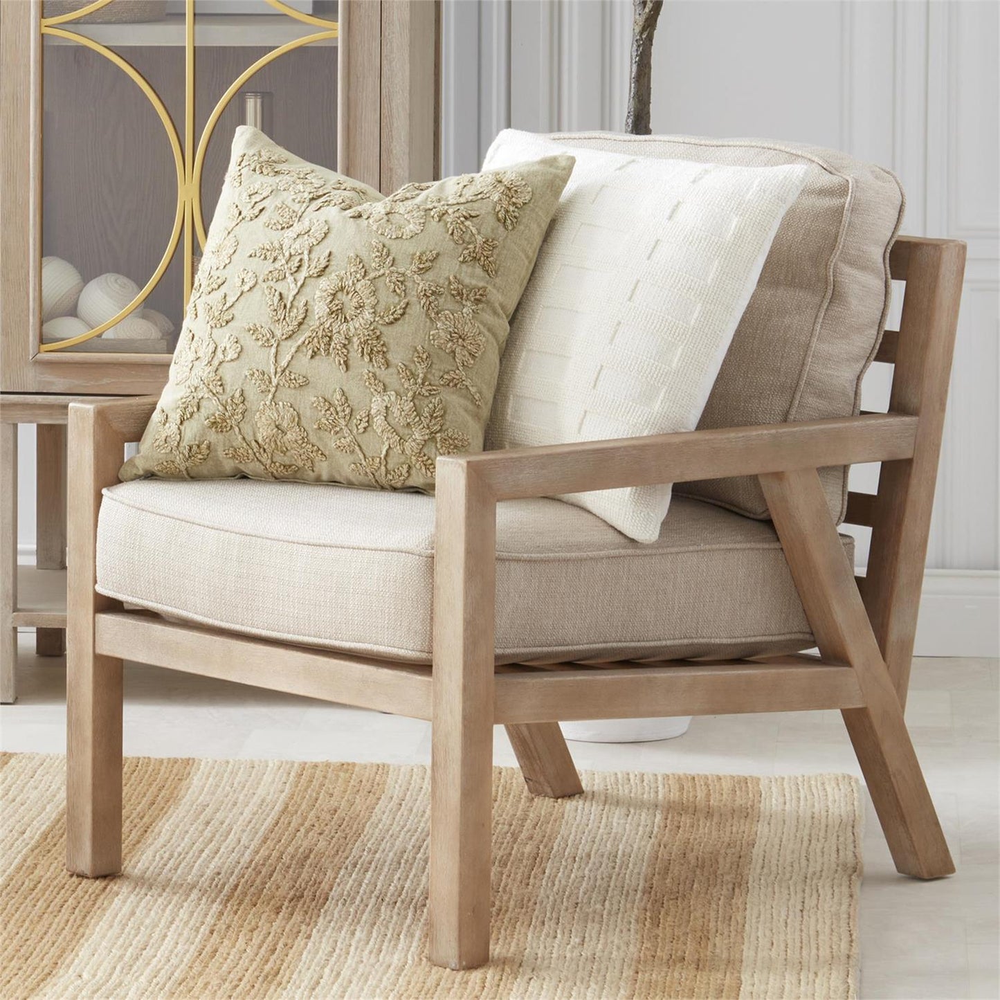 Square Cream Knit Pillow