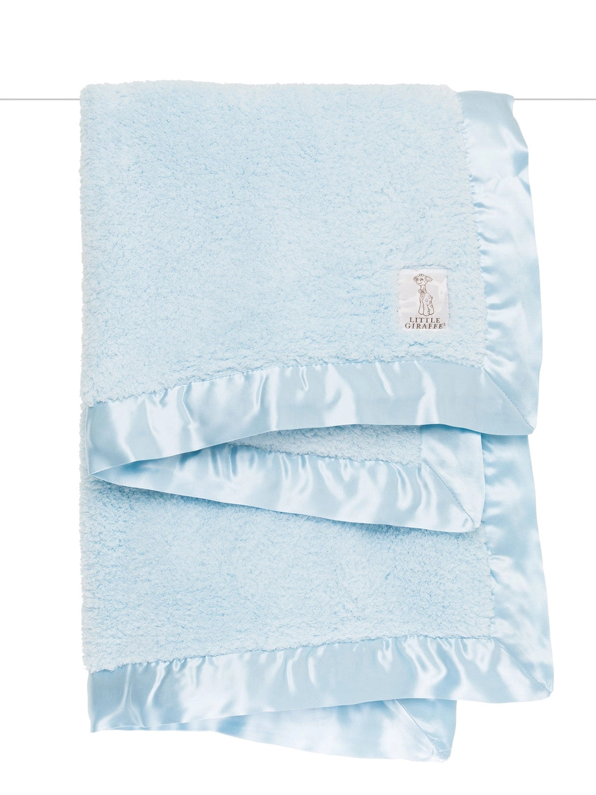 Little Giraffe Chenille Baby Blanket Blue