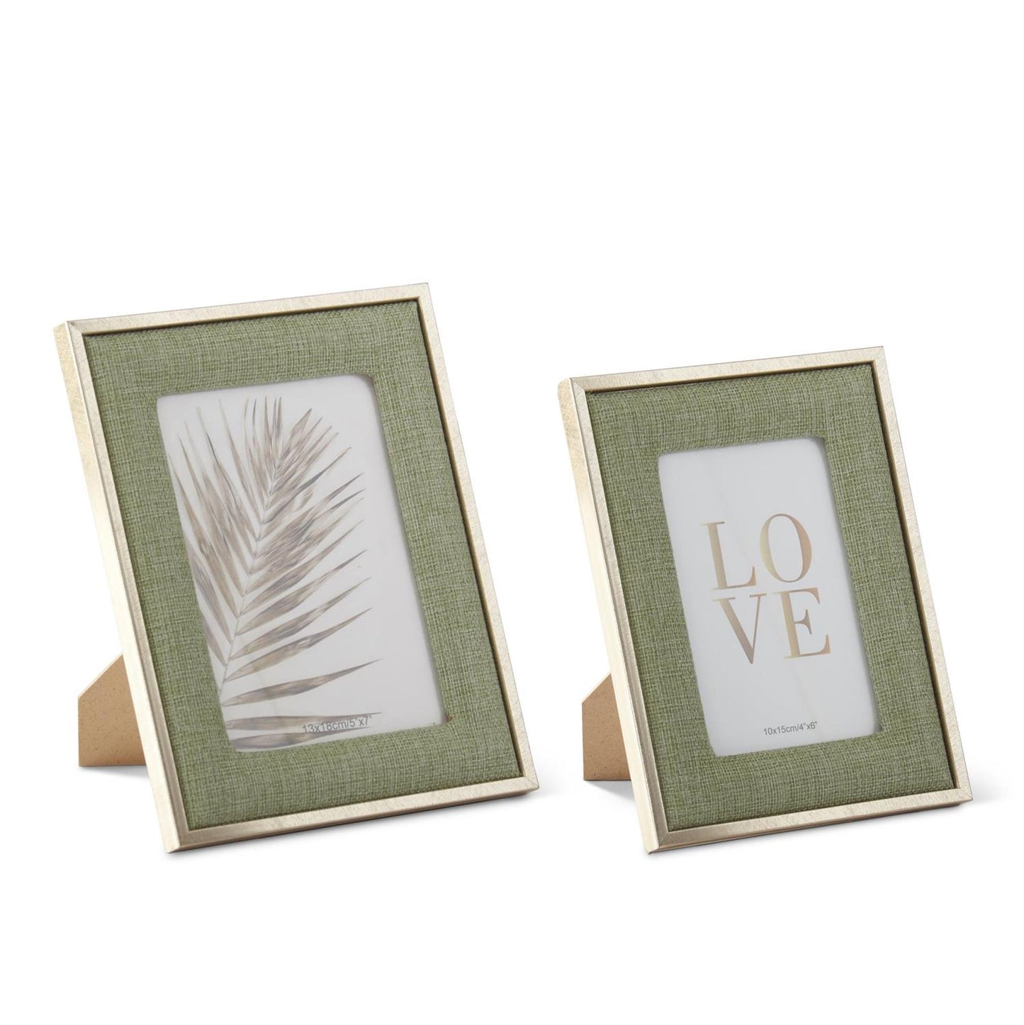 Green Woven Linen Frame 5x7