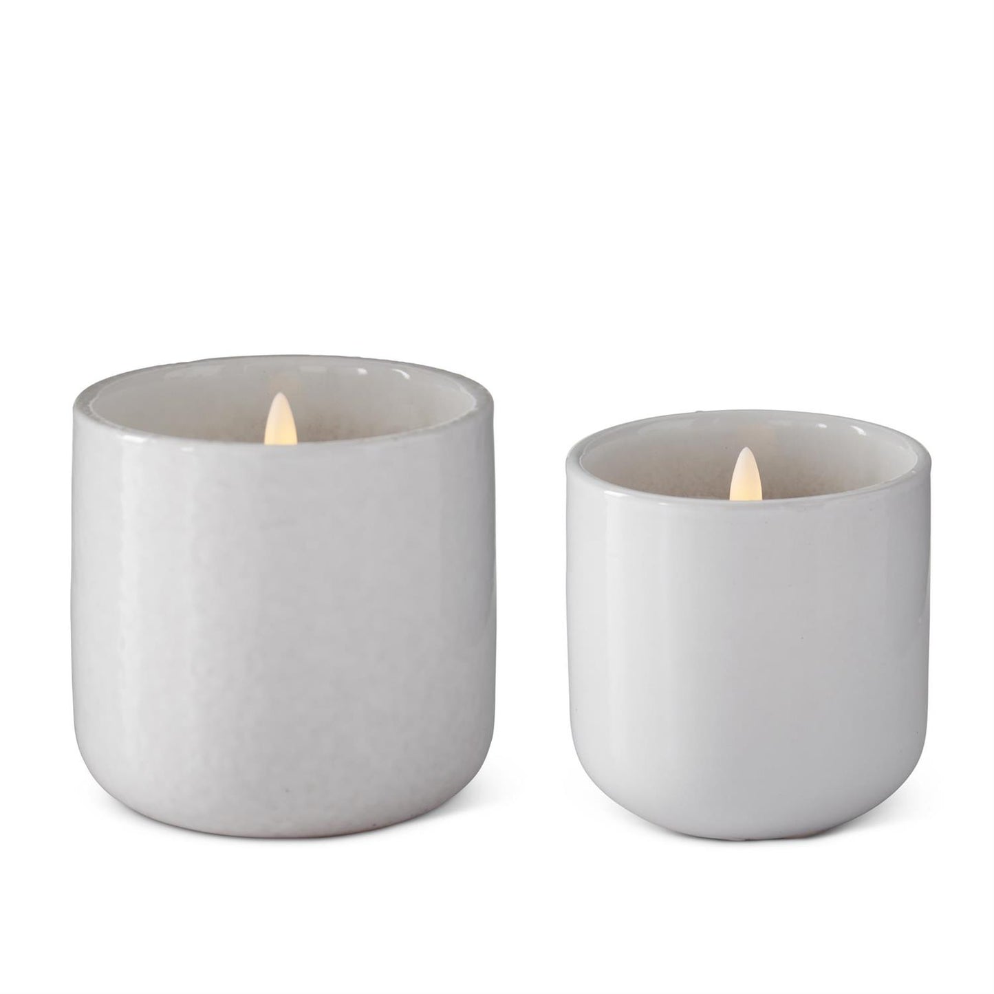 Flicker Flame Candle in Ceramic Container 3.75"