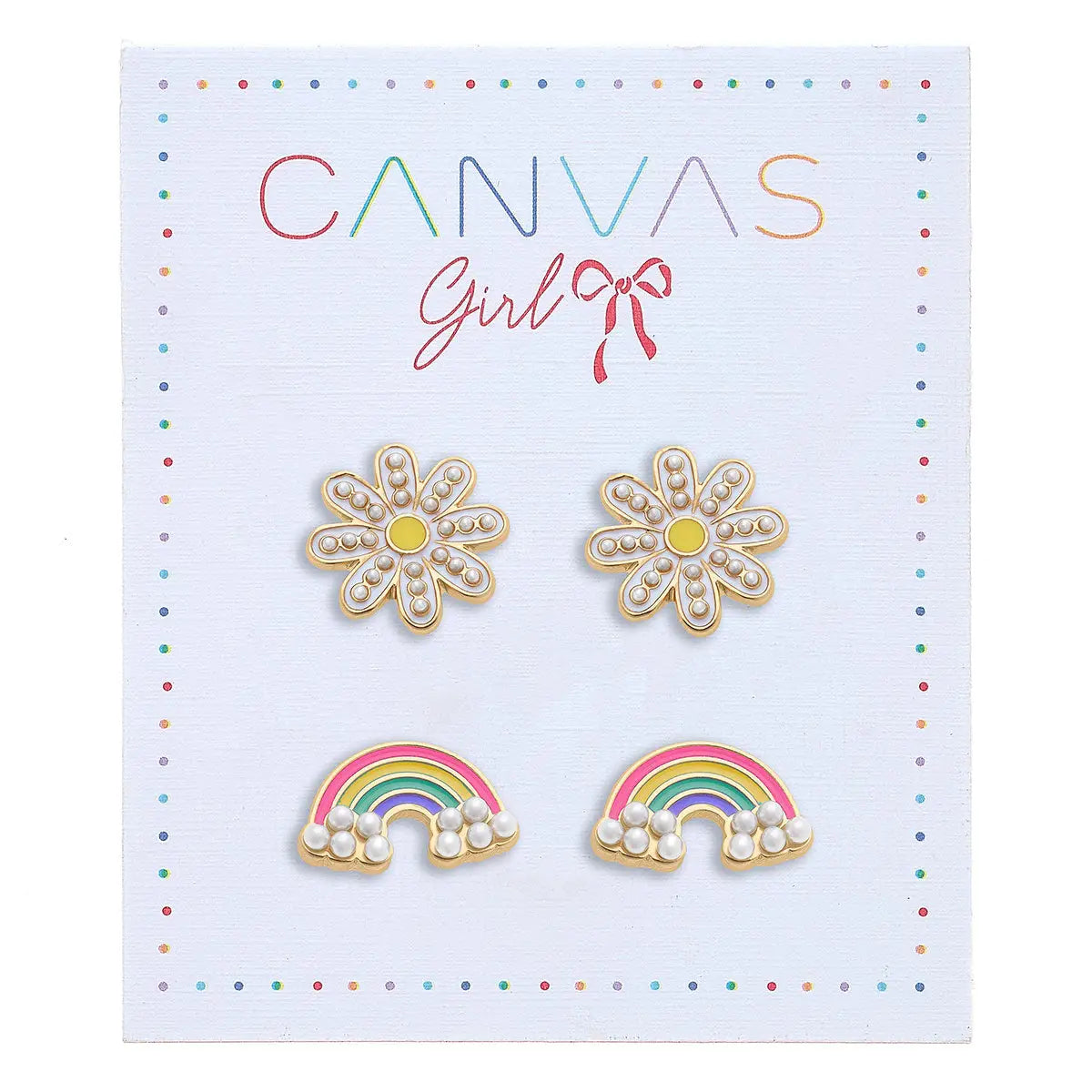 Madeleine Rainbow & Daisy Stud Earrings