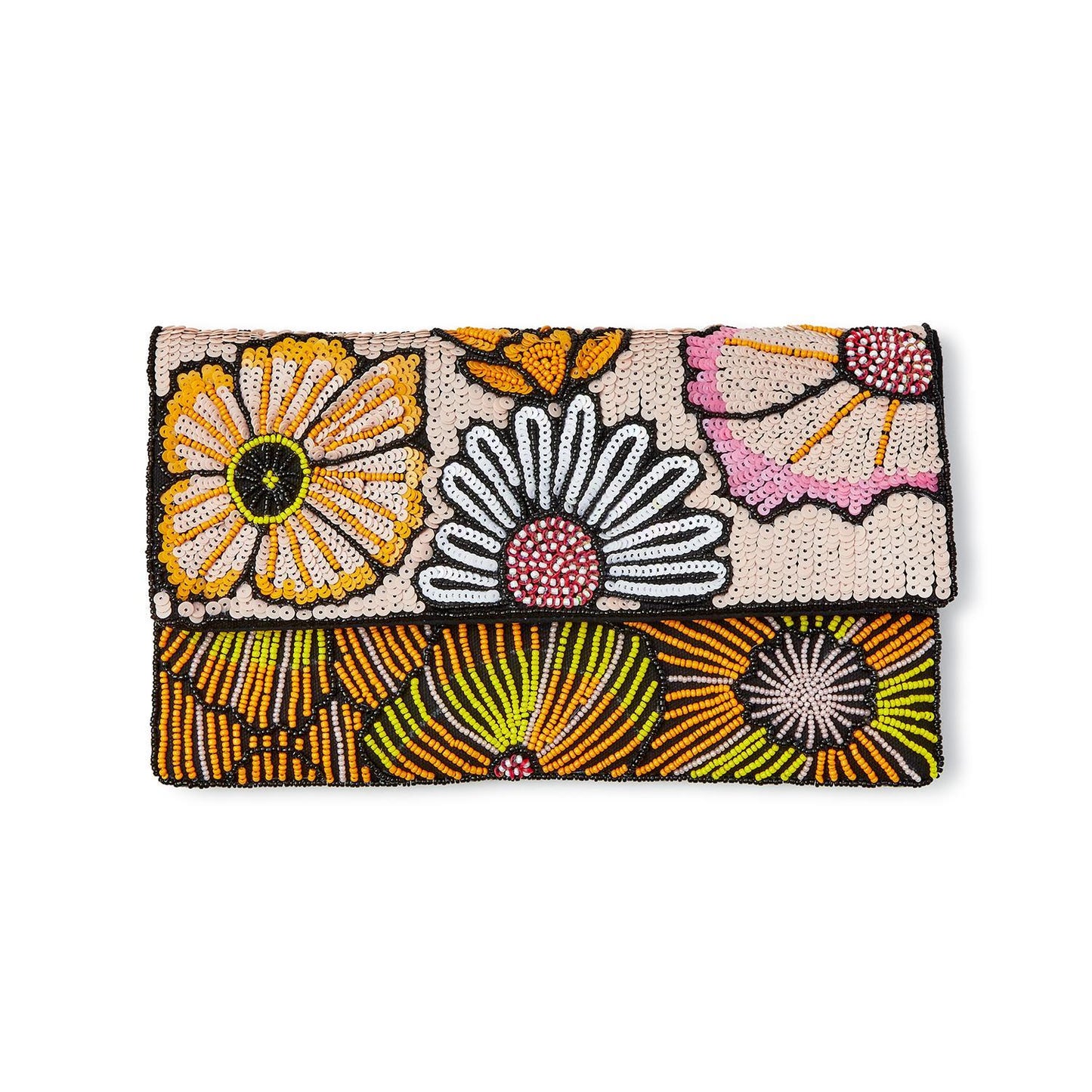 Flower Beaded Clutch