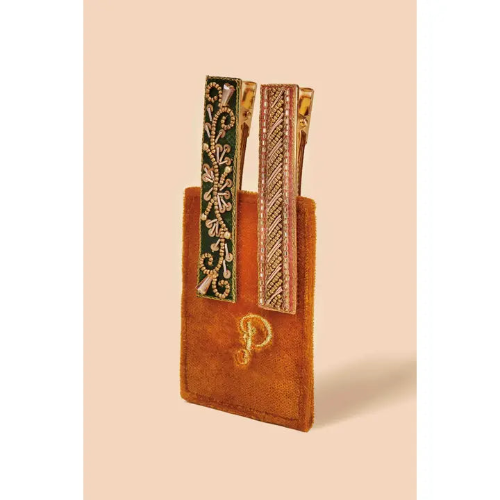 Jeweled Hair Bar Flourish and Stripe/Forest & Petal