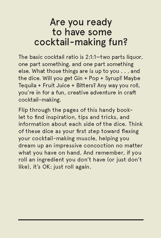 Cocktail Dice: Liquors, Mixers and More