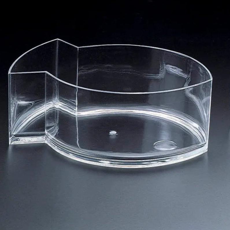 acrylic serving dish in the shape of a fish