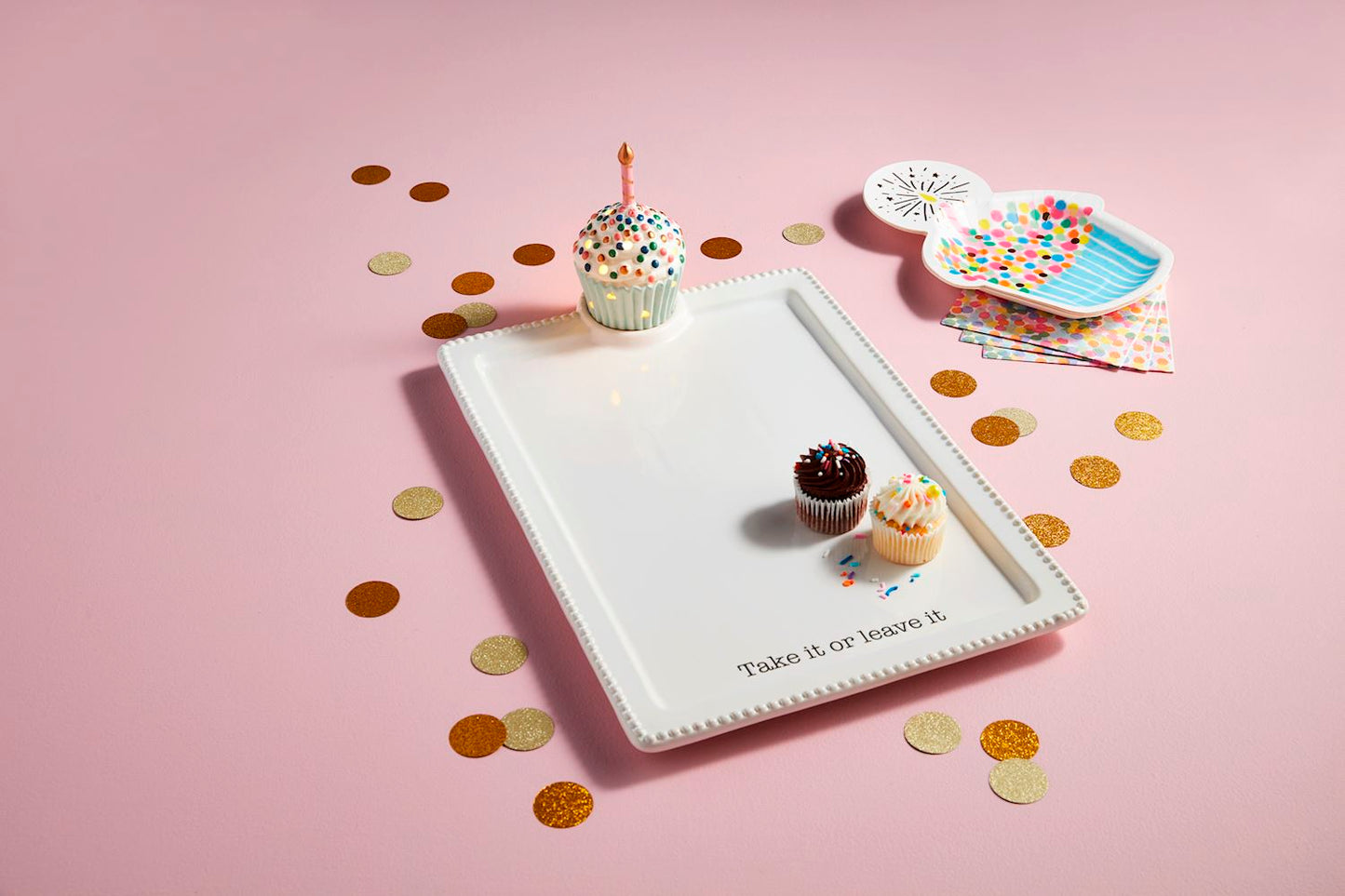 Mudpie Birthday Cupcake Light-up Sitter