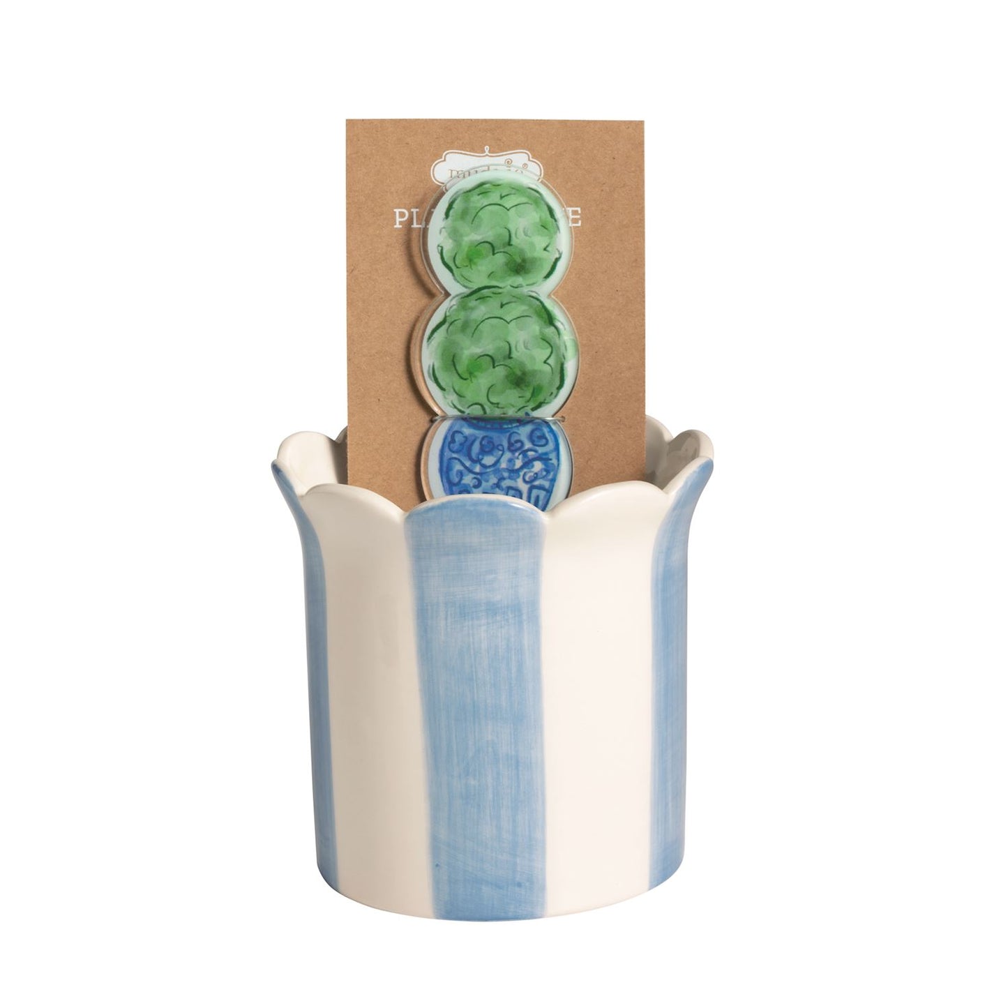 Mud Pie Pot and Plant Stake - Topiary
