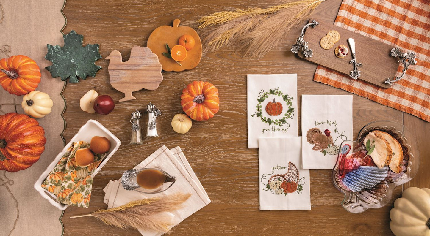 Mudpie Pumpkin Wood Tray Set