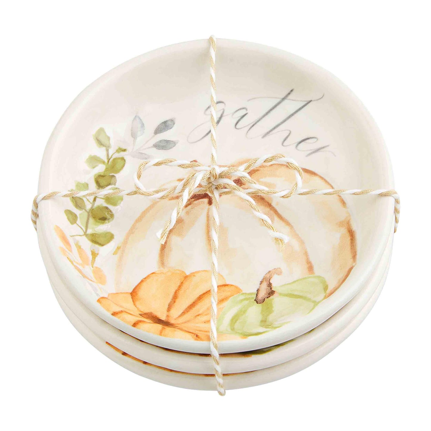 Mudpie White Pumpkin Tidbit Dish