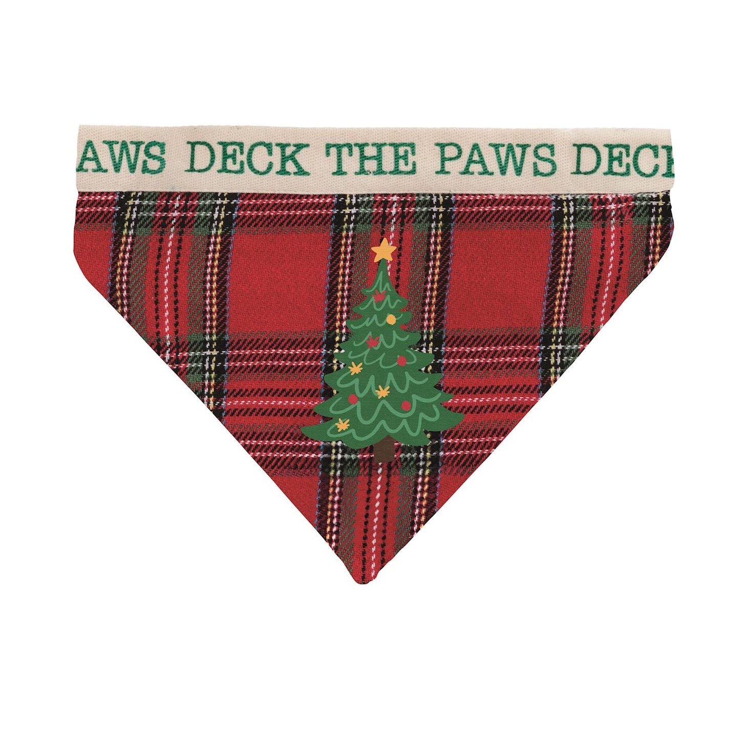 Multi Holiday Reversible Bandana Sloppy Kisses/Deck the Paws