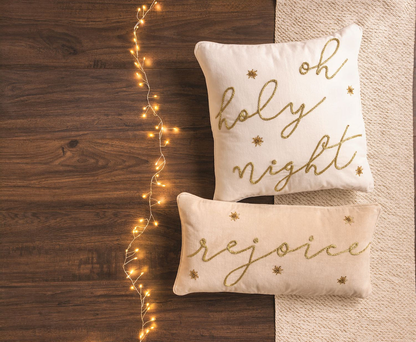 Mudpie Gold Pillow Oh Holy Night