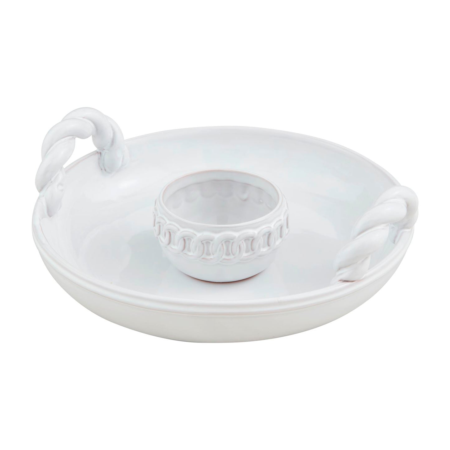 Mudpie Twisted Handle Chip and Dip Set