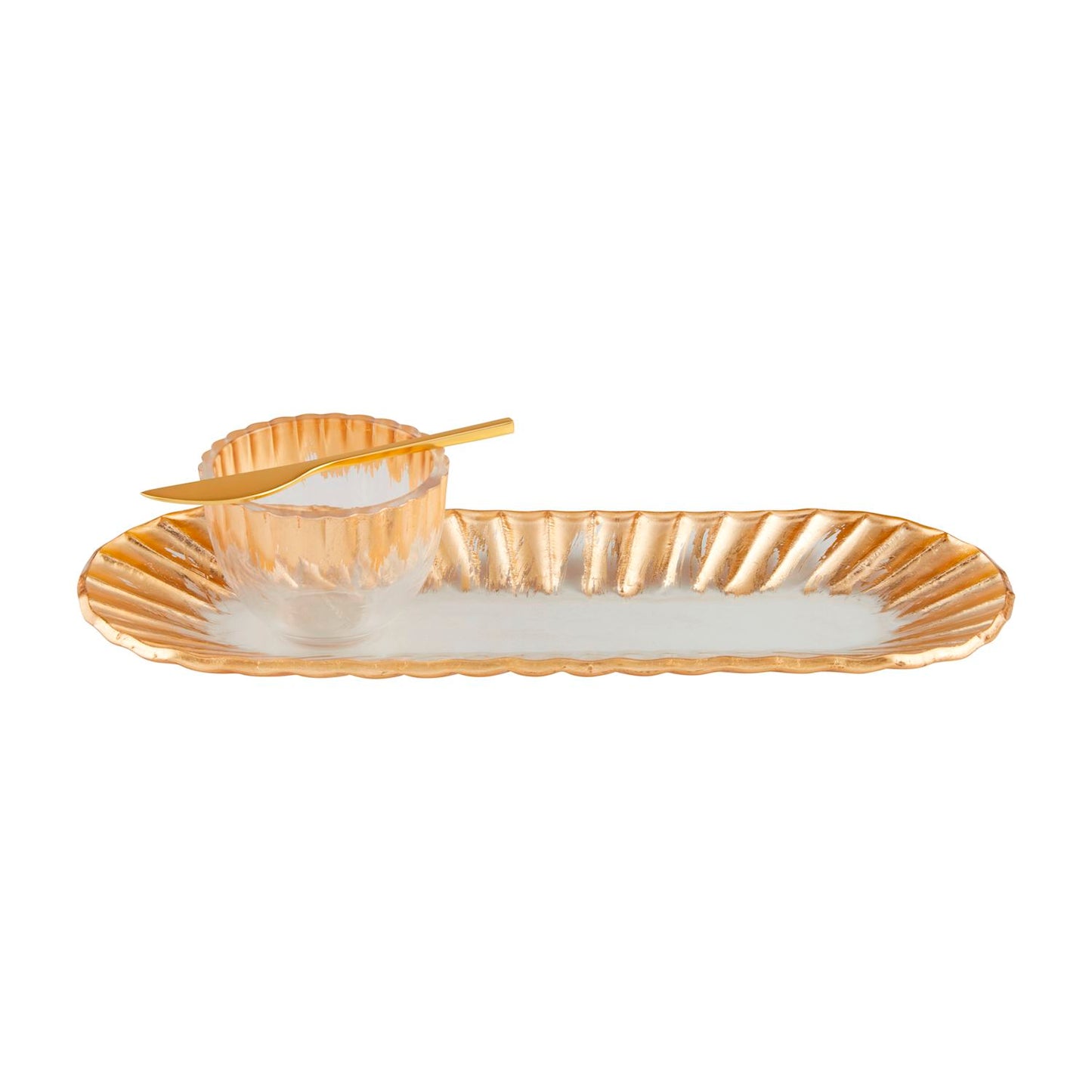 Mudpie Gold Edge Tray Dip Set