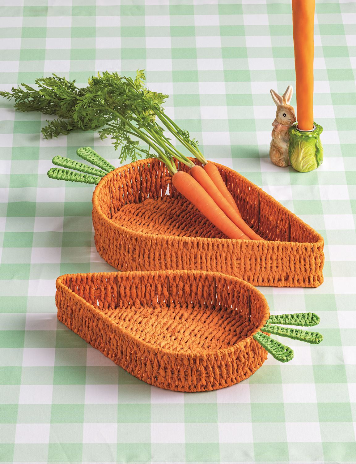SALE Mudpie Woven Carrot Tray Set
