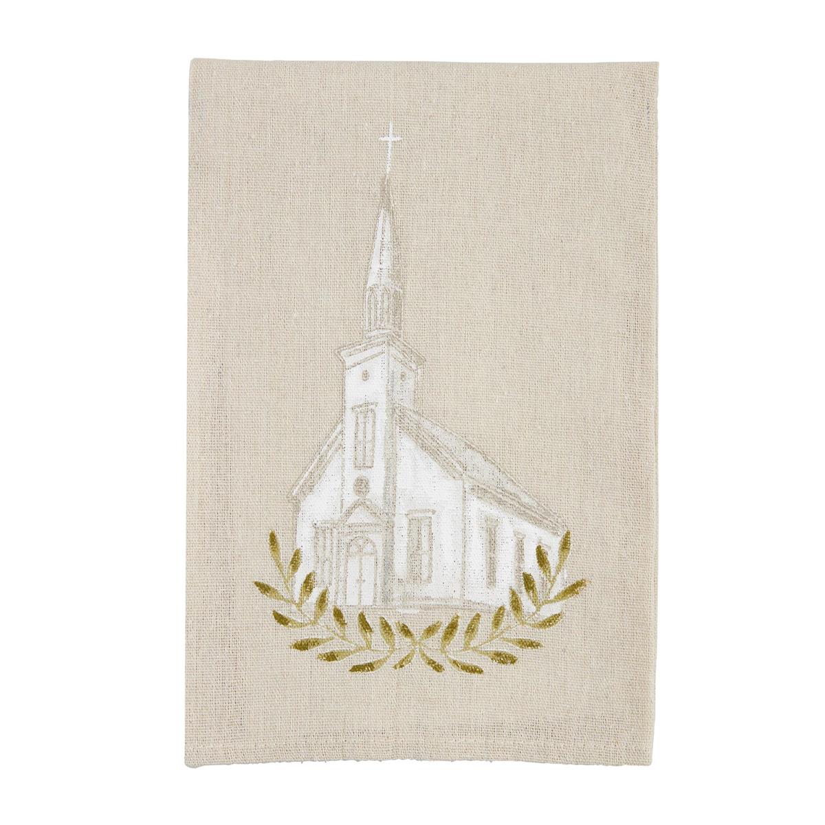 Mudpie Church Painted Towel