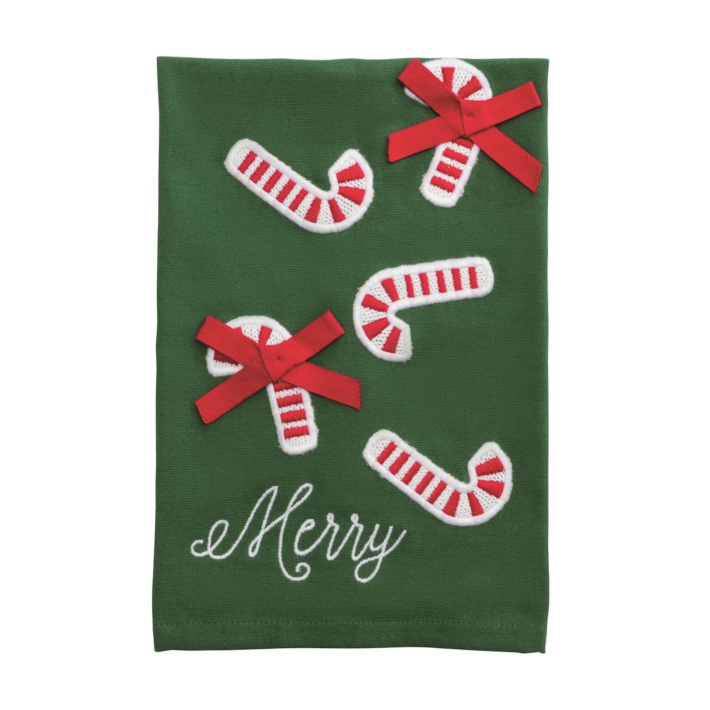 Mudpie Crochet Candy Cane Towel