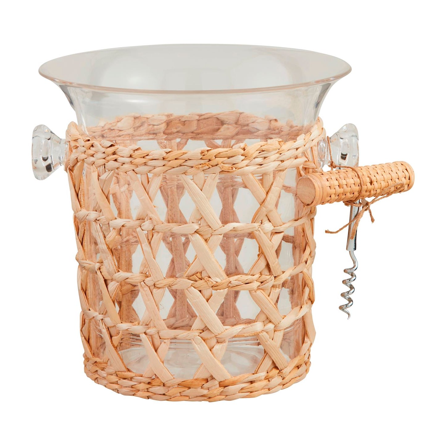 Mudpie Acrylic Woven Ice Bucket Set
