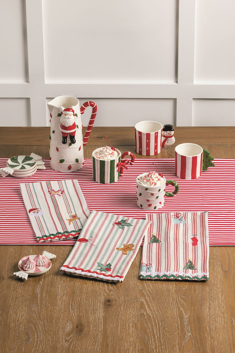 Whimsical Wreath Handle Christmas Mug