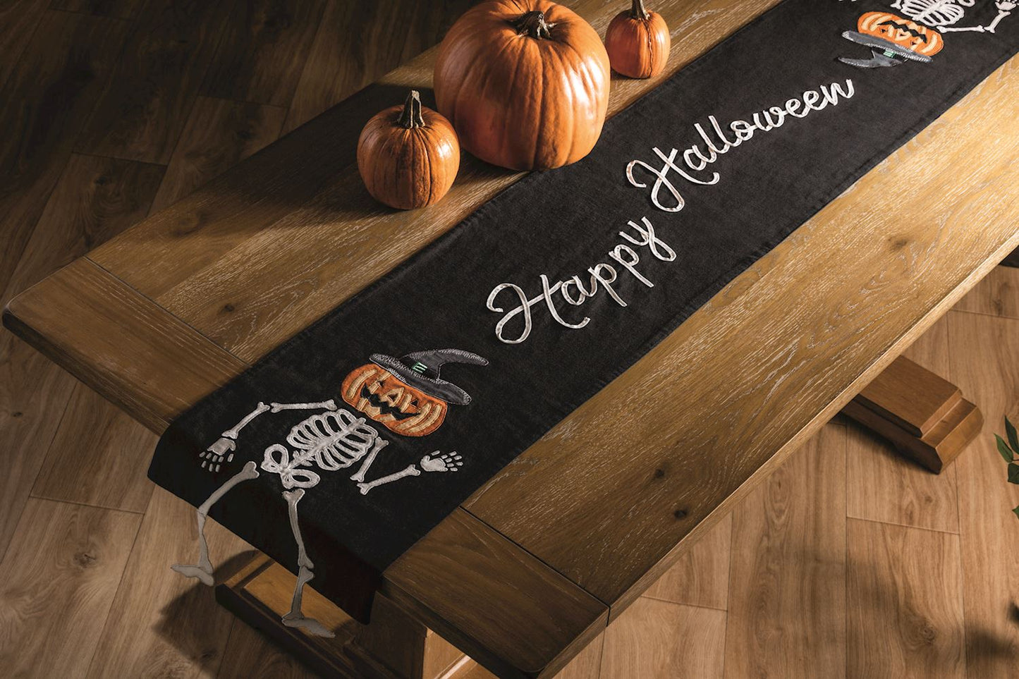 Mudpie Happy Halloween Applique Table Runner