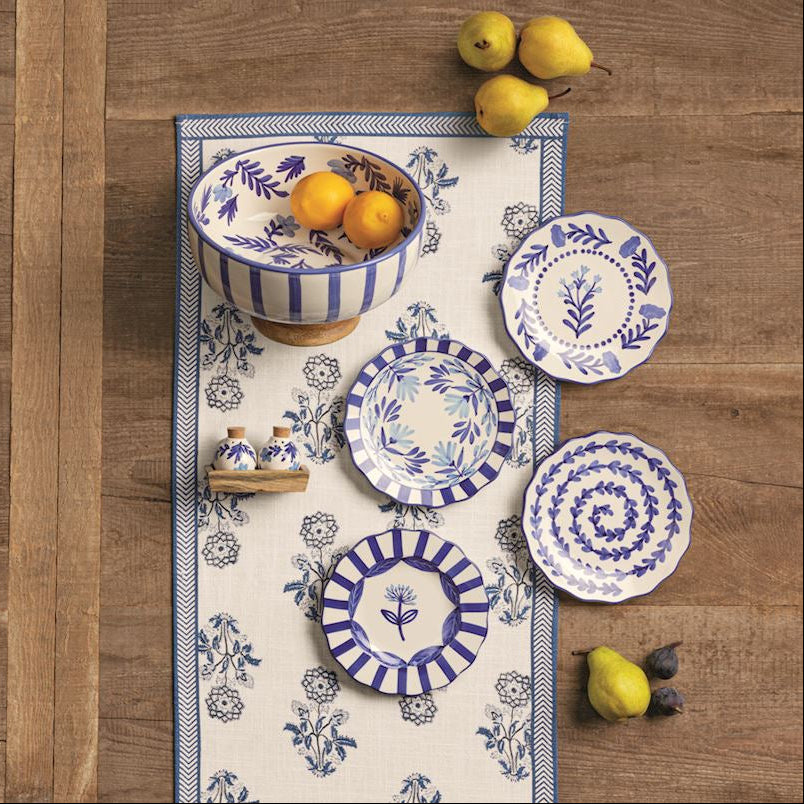 Mudpie Blue Group Table Runner