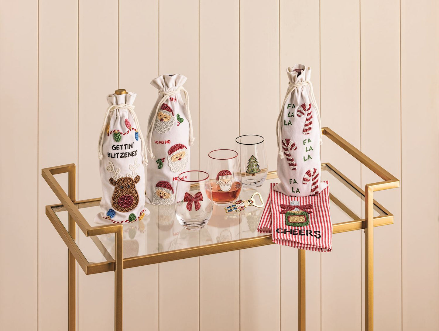 Beaded Wine Glass Tree