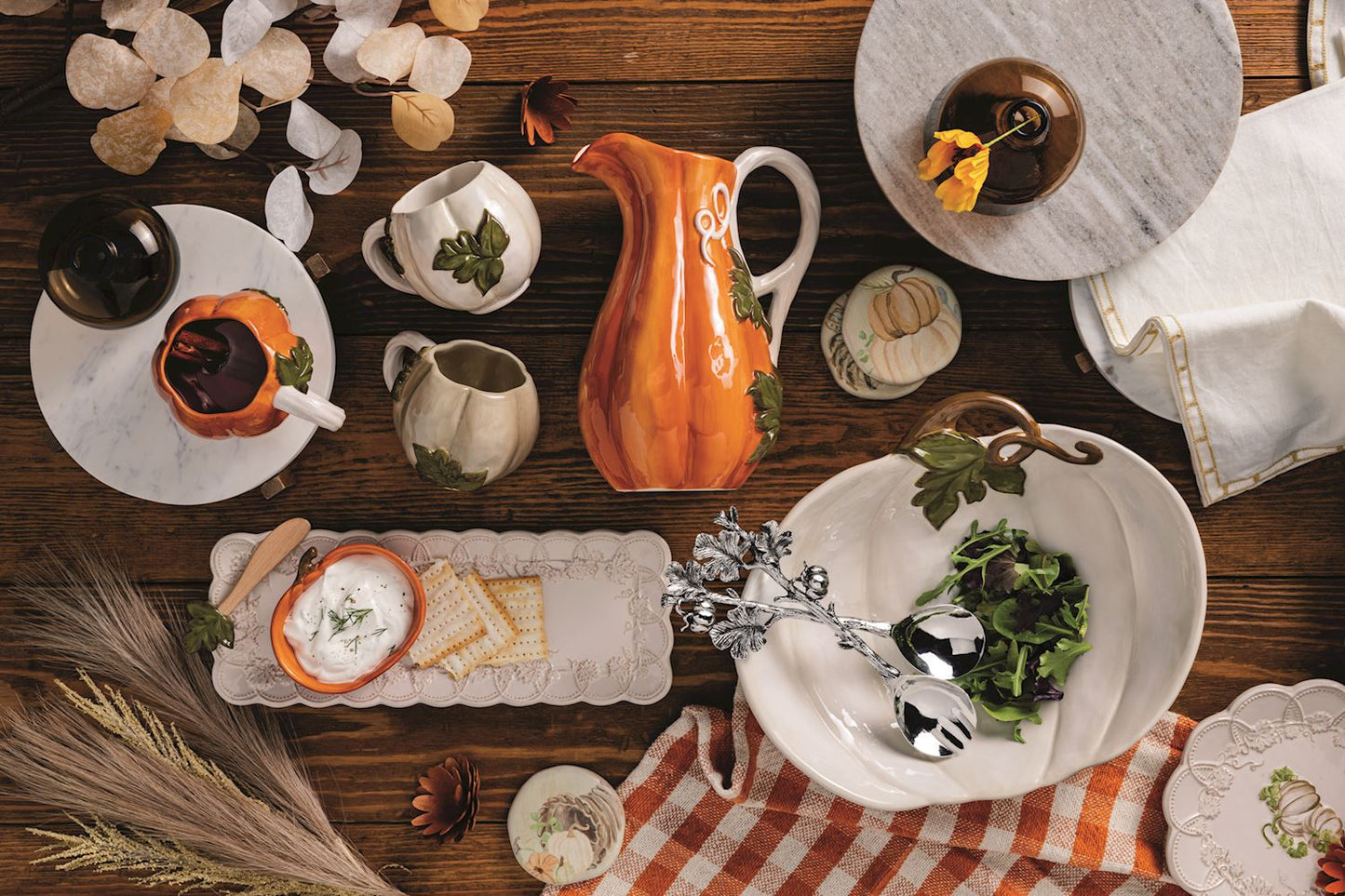 Mudpie White Pumpkin Bowl
