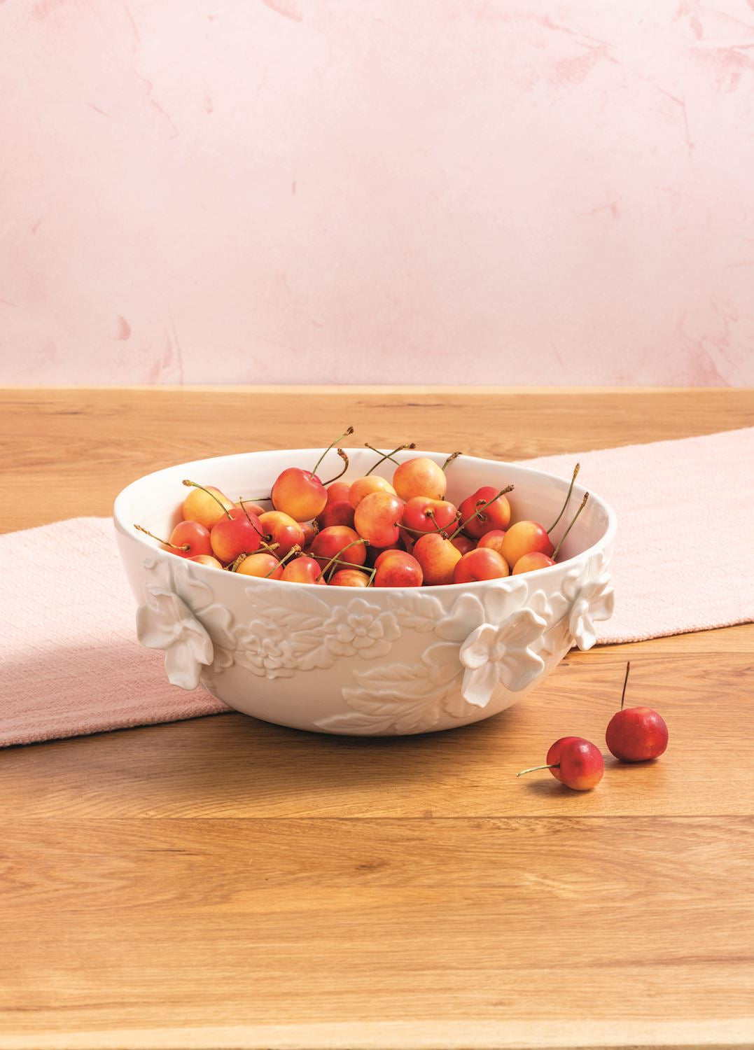 Mud Pie Bowl White Floral