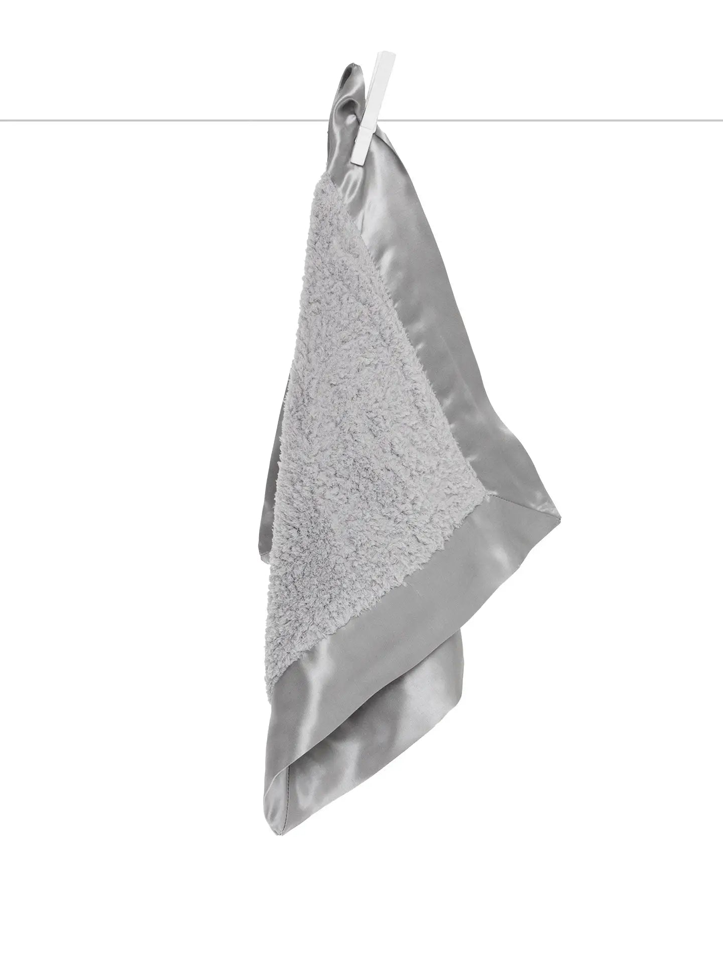 Little Giraffe Chenille Satin Blanky Silver