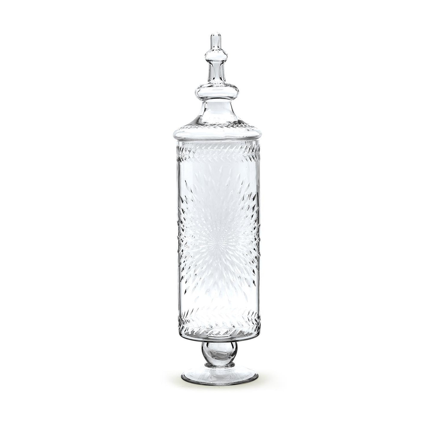 54750 Hand-Etched Apothecary Jar Large