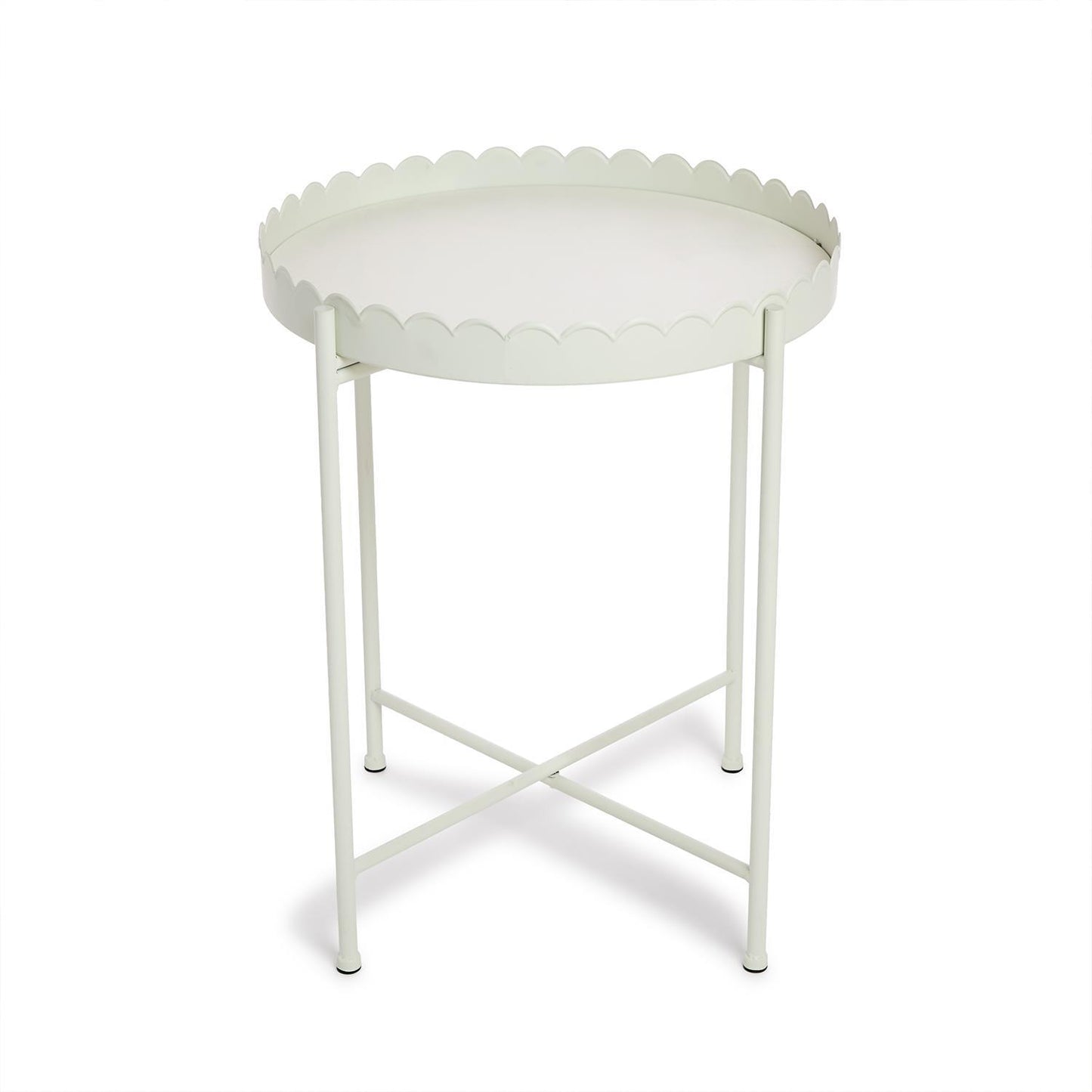 Scallop Edged Round Side Table