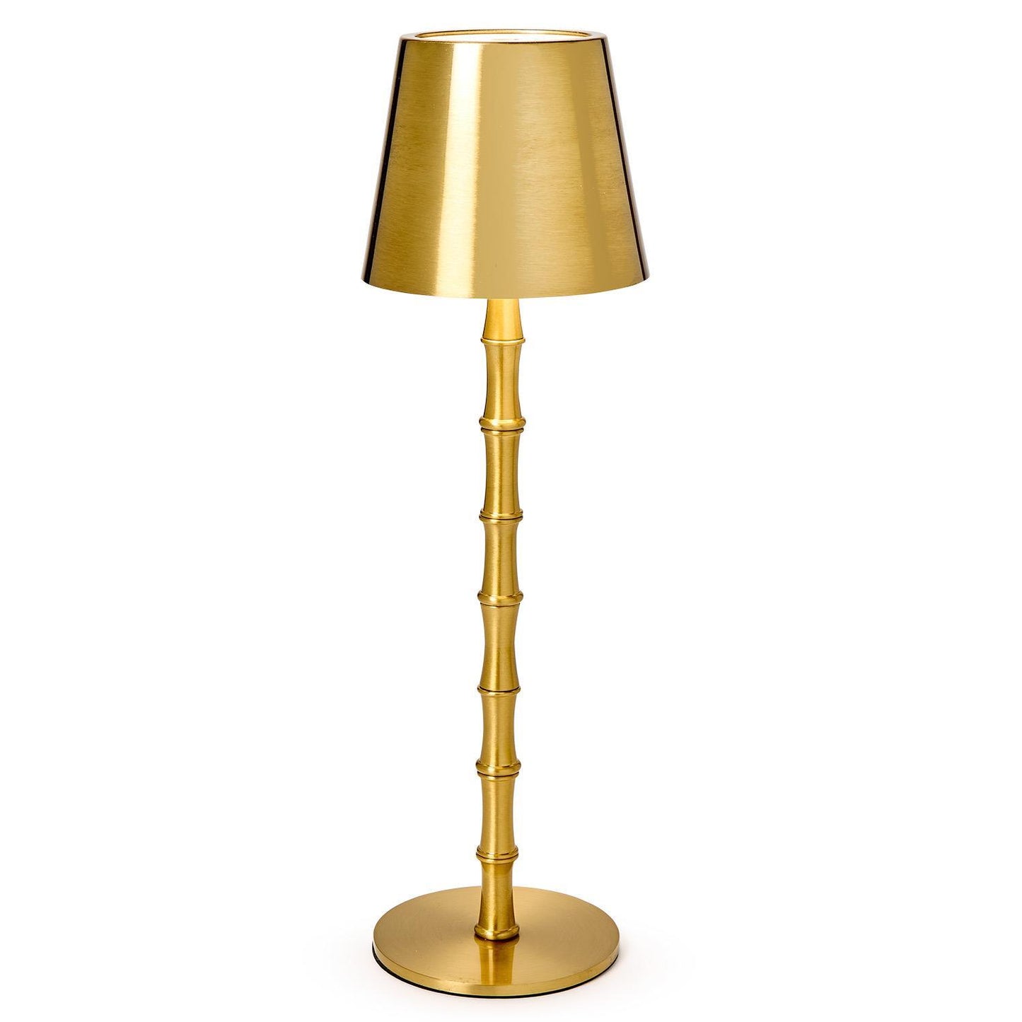 LED Cordless Gold Bamboo Lamp