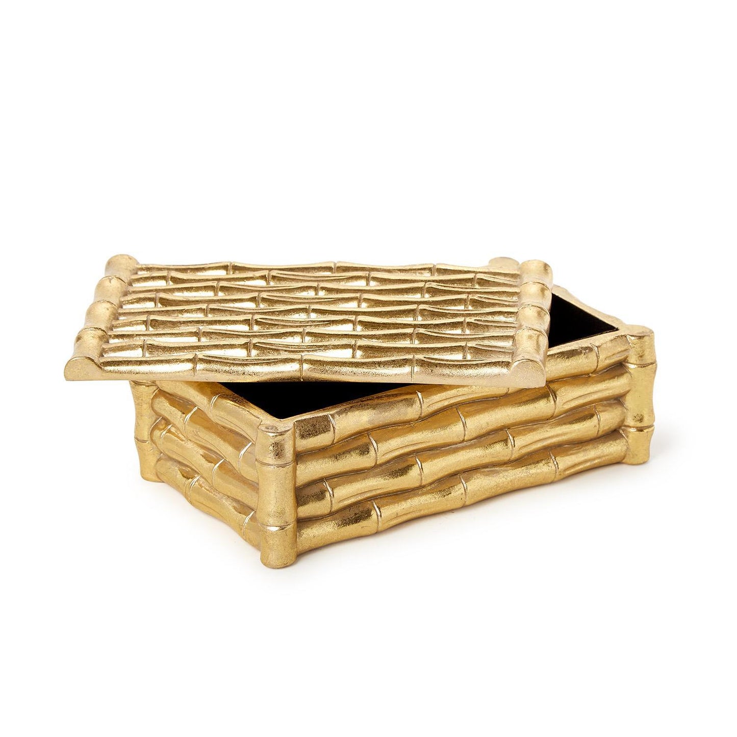 Gold Bamboo Box w/Velvet Lining