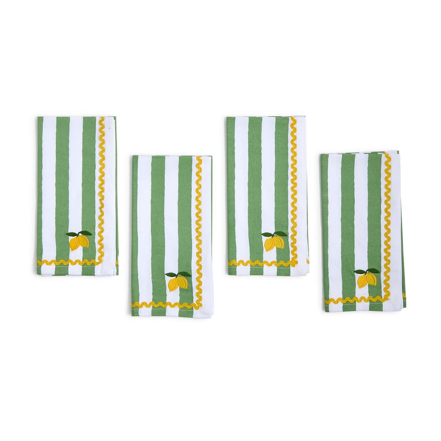 Lemon Embroidered Cloth Napkin Set