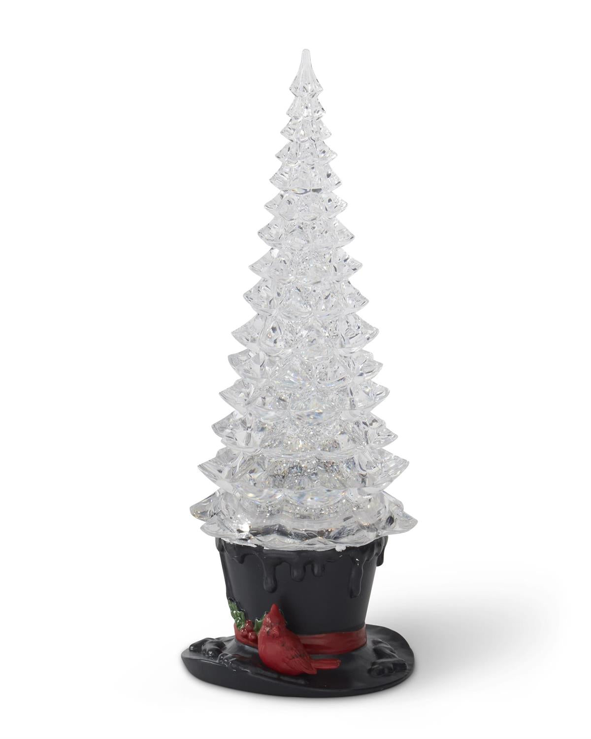 Water Spinning LED Christmas Tree on Top Hat w/Timer