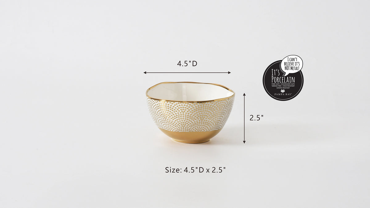 Pampa Bay Gold Snack Bowl