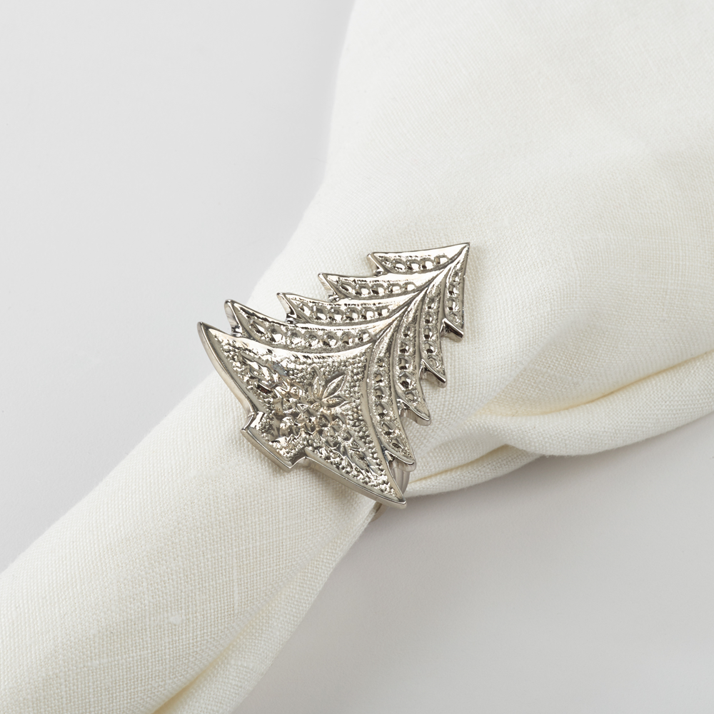 Saro Silver Christmas Tree Napkin Ring