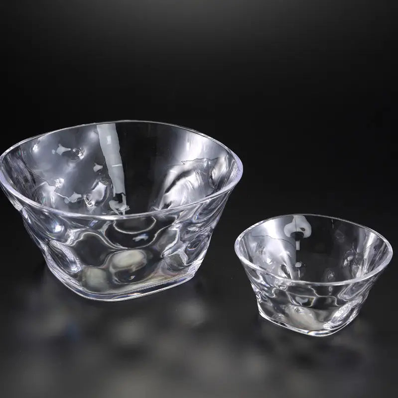 Trapezoid Dimpled Acrylic Large Salad Bowl
