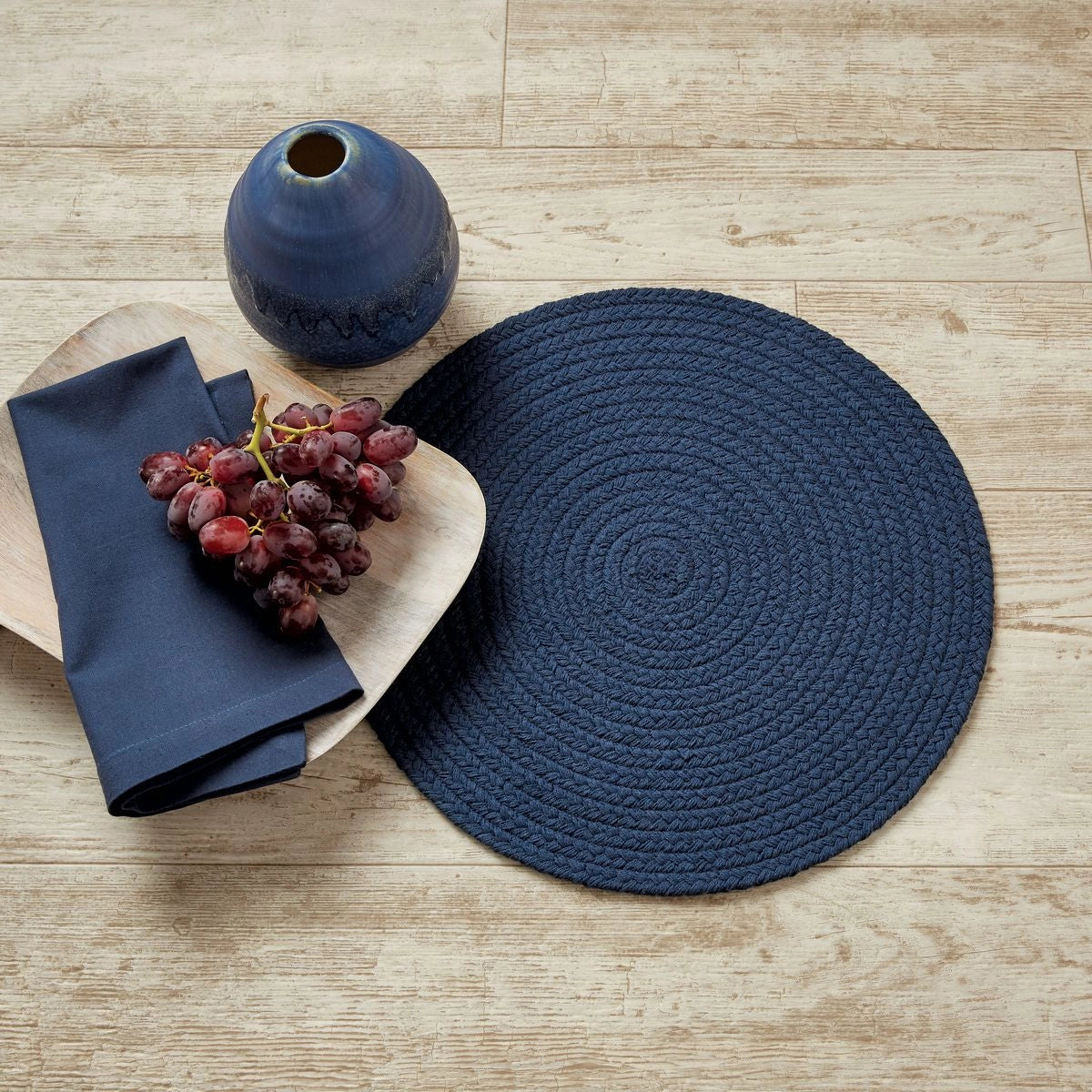 Essex Round Placemat Navy